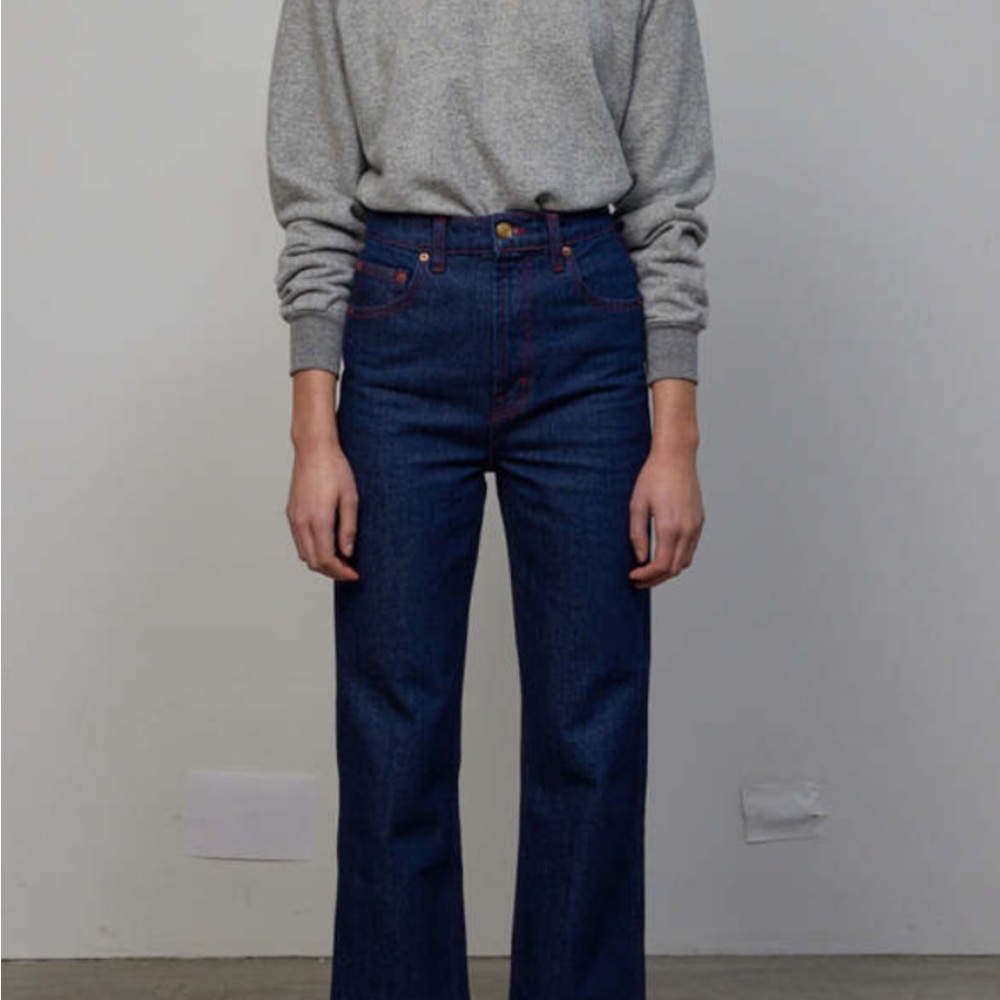 B SIDES Dark Blue Straight Leg Jeans